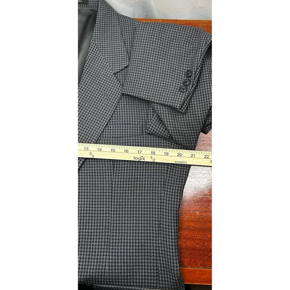 Givenchy Monsieur Blazer Mens 39R Gray Houndstooth USA‎ Made Timeless Vintage